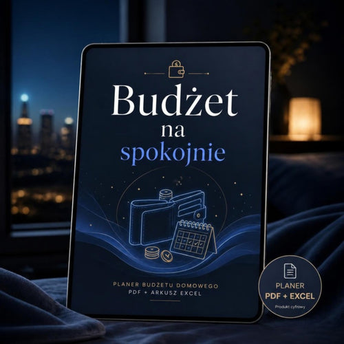 Planer budżetu domowego „Budżet na spokojnie” na tablecie: PDF + arkusz Excel
